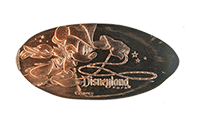 DL0652 Cowboy Mickey Mouse spinning a lasso elongated coin image.     