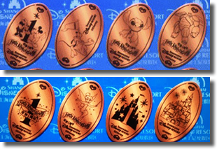 Shanghai Disneyland First Anniversary Pressed Coin Set