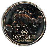#99 reverse, Oswald's reverse.  Disneyland Resorts Disneyland Resort Souvenir Medallion. 