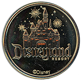 #18-85 reverse, Disneyland Resorts Disneyland Resort Souvenir Medallion reverse image. 