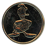 #119 Disneyland Resort Souvenir Medallion featuring Donald Duck.