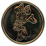 #122 Disneyland Resort Souvenir Medallion featuring Minnie Mouse.
